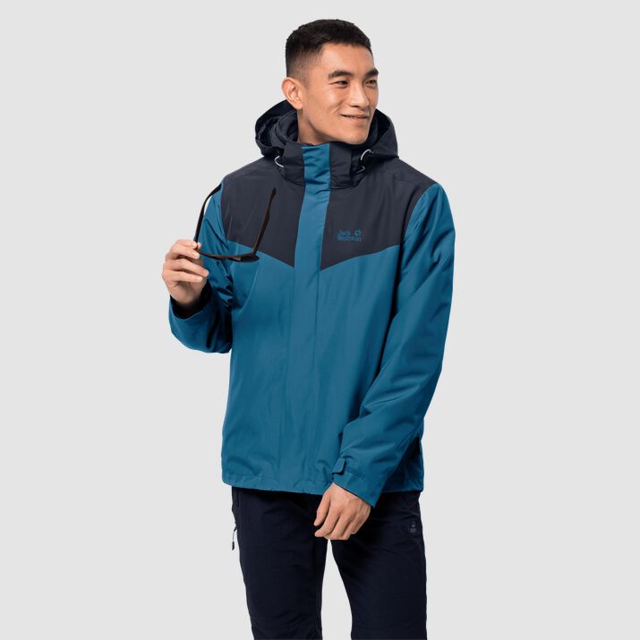 Chamarra Jack Wolfskin Arland 3in1 Hombre Azul Marino Mexico-2351891